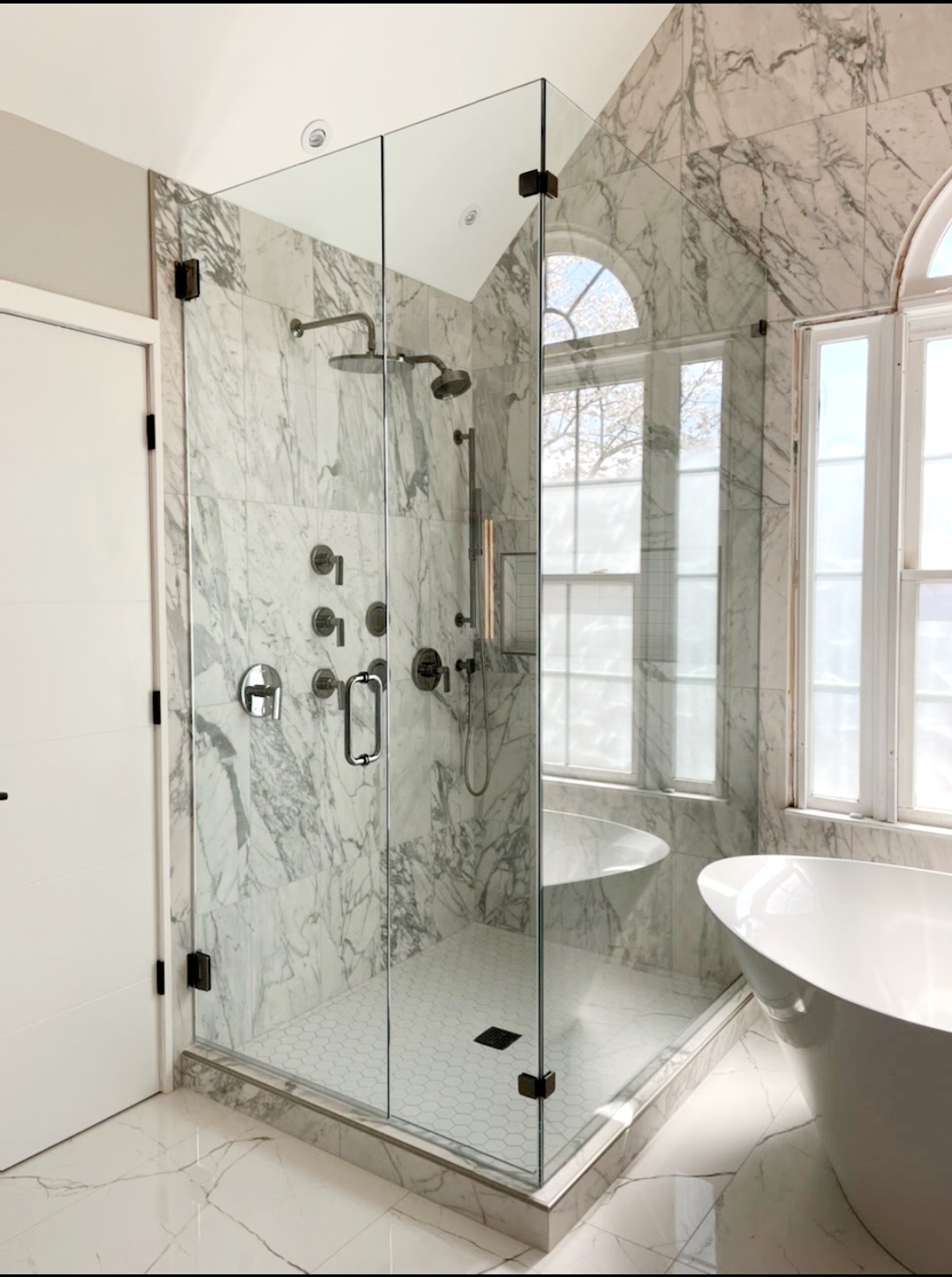 This stunning enclosure features gun metal hardware which is a dark and shiny colored hardware.